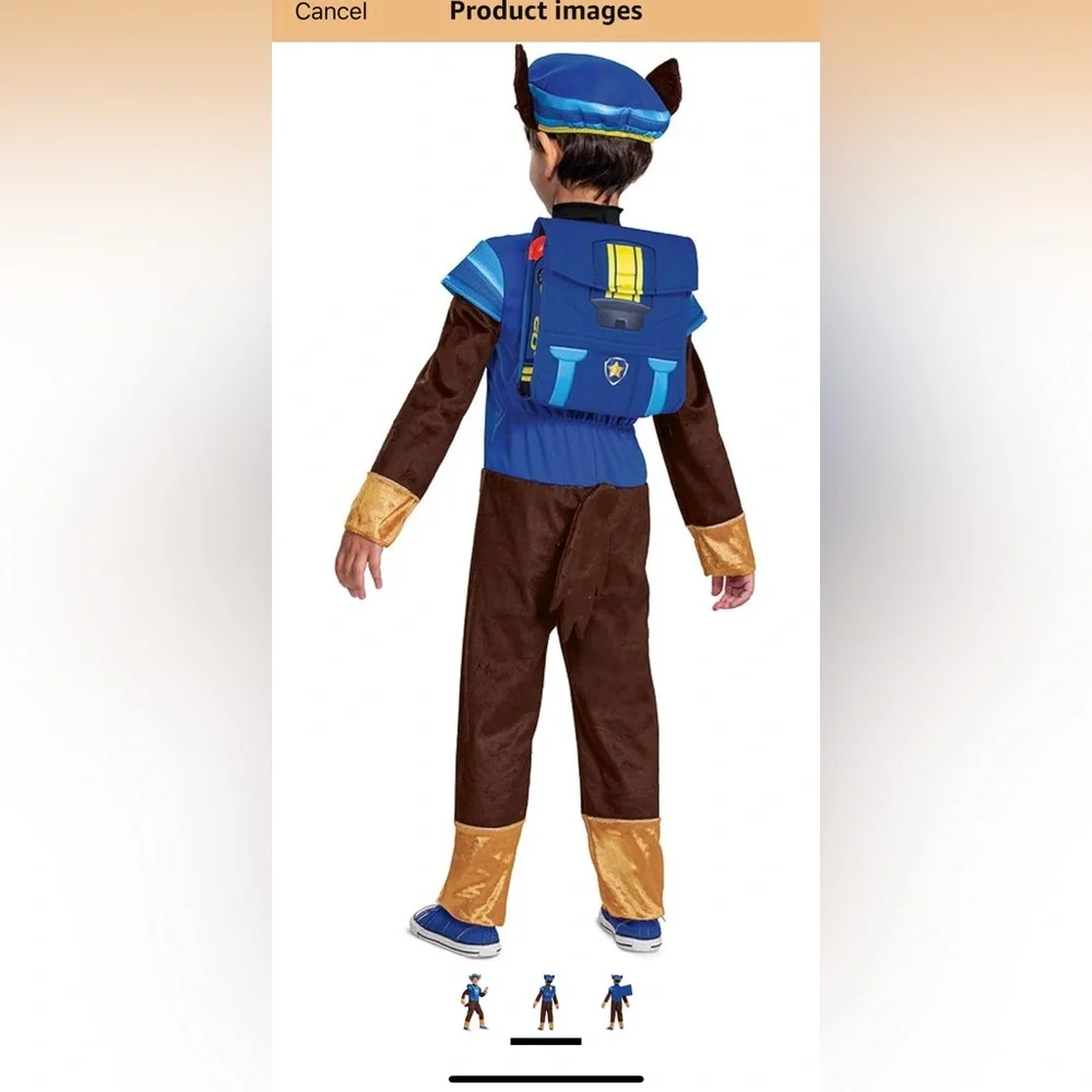 Nickelodeon Paw Patrol Chase Costume